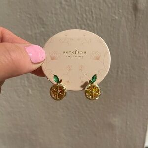 Serafina Gold and Green Earrings